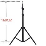 Tripod Stand Manufacturer - 1.6/2.1m Metal for Cellphone LED Ring Lamp 3 Height Adjust