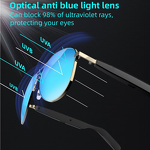 Smart Glasses Manufacturer - BT 5.4 Touch Anti Blue Light Headphone With Mic for Riding