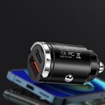 Car Charger Manufacturer - Dual USB Type C 30W Fast Metal Aluminum with Handle