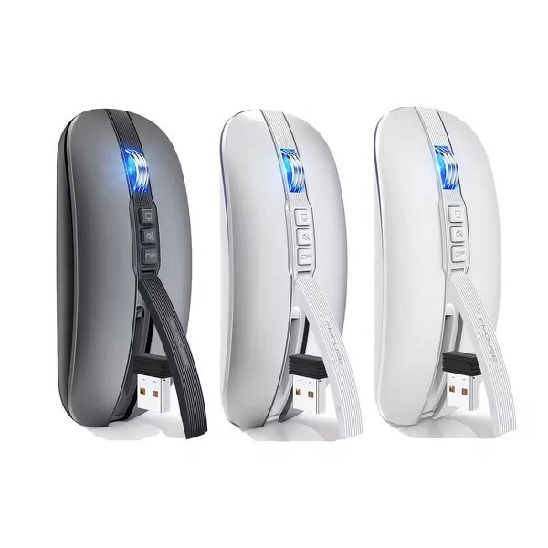 Wireless Mouse Manufacturer - USB Rechargeable 2.4GHz Mini RGB Optical 3D Aluminum Alloy