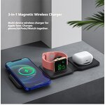 Wireless Charger Manufacturer - 3 in 1 Multifunctional 15W Folding Magnetic Enhanced