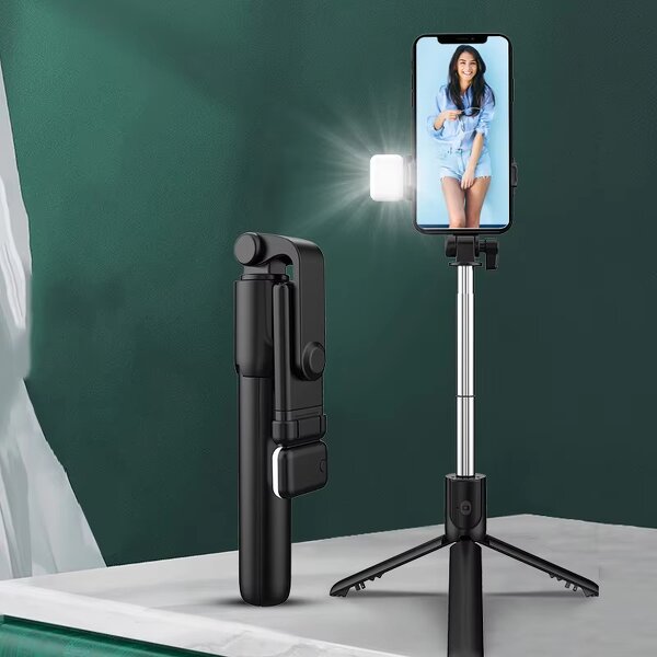 Selfie Stick Manufacturer - R1s with Fill Light Extendable Live Tripod with Remote