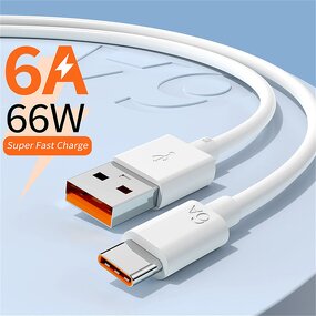 Charging Cable Manufacturer - 6A Fast USB A to Type-C 1M for Huawei Xiaomi