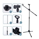 Microphone Stand Manufacturer - Professional Tripod 1.5m Adjustable Height for Stage