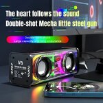 Wireless Speaker Manufacturer - V8 Transparent Dual-speaker RGB Light Outdoor Indoor