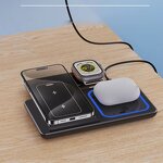 Wireless Charger Manufacturer - 15W Fast Folding Station for iPhone Samsung with Night Lights