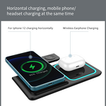 Wireless Charger Manufacturer - Multi Functional 15w Foldable 3 in 1 Station for iPhone Apple Watch