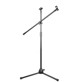 Microphone Stand Manufacturer - Tripod Floor Base with Dual Rod 1.5m for Live Broadcasting