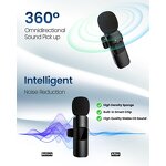 Lavalier Microphone Manufacturer - K15 Wireless Noise Reduction 3 in 1 Mini for Live Broadcast