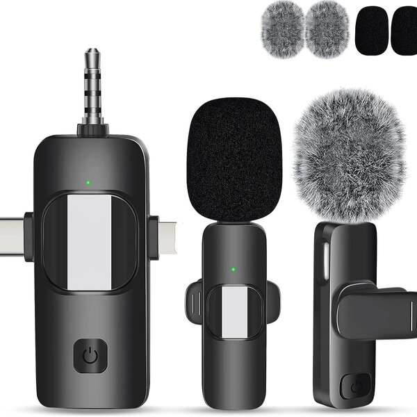 Lavalier Microphone Manufacturer - 3 in 1 K15 Wireless Noise Reduction for Live Streaming