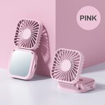 Portable Fan Manufacturer - Mini with Makeup Mirror Hanging Neck Square Foldable OEM