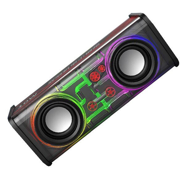 Wireless Speaker Manufacturer - V8 Transparent Dual-speaker RGB Light Outdoor Indoor