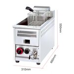 Hot Dog Fryer - Manufacturer - Commercial Double Dog Corn Cheese Gas Deep Fryer
