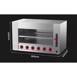 Gas Salamander Grill - Manufacturer - 6 Burners LPG Infrared Over Fire Lift Fish