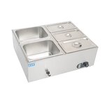 Bain Marie Food Warmer - Manufacturer - 6-Pan Commercial Electric Large Capacity