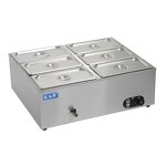 Bain Marie Food Warmer - Manufacturer - 6-Pan Commercial Electric Large Capacity