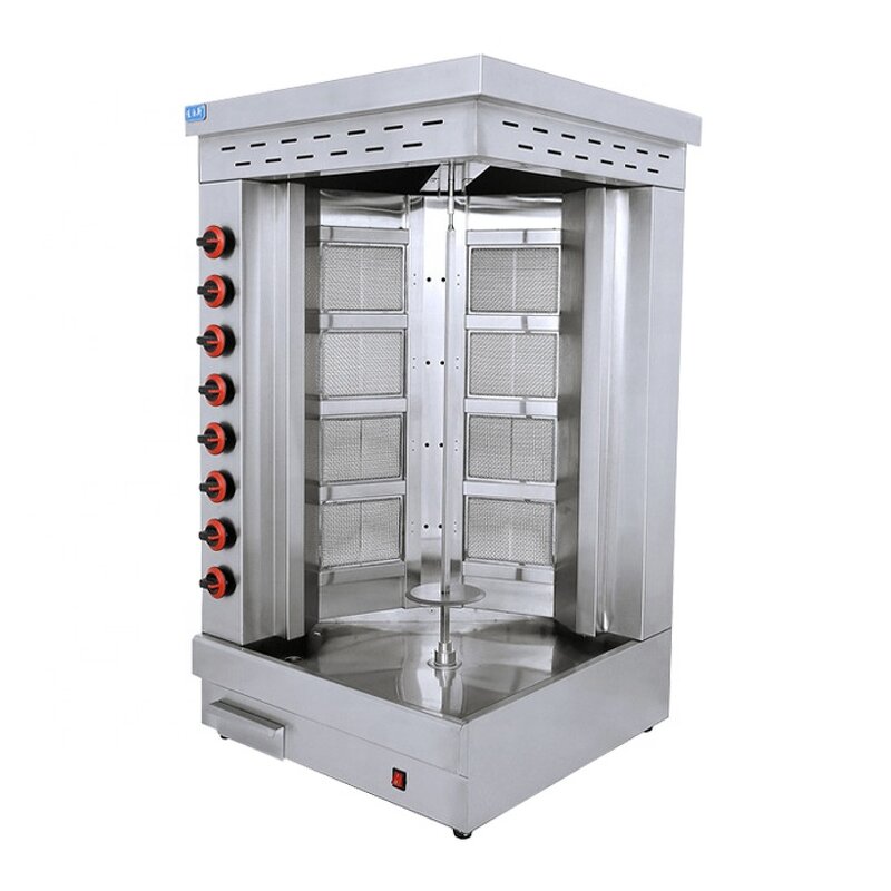 Doner Kebab Grill - Manufacturer - Gas 8-burner Commercial Automatic Cutting Shawarma