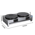 Crepe Pancake Maker - Manufacturer - Commercial Automatic Electric Double Nonstick Pan