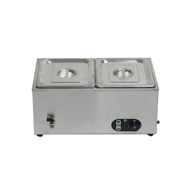 Bain Marie Food Warmer - Manufacturer - 2 Round Pot Stainless Steel Counter Top