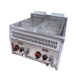 Gas Deep Fryer - Manufacturer - Commercial Stainless Steel Double Tanks Temp-Control