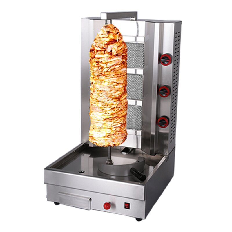 Kebab Shawarma Machine - Manufacturer - Gas 3-burner CG-800 Doner Grill Equipment