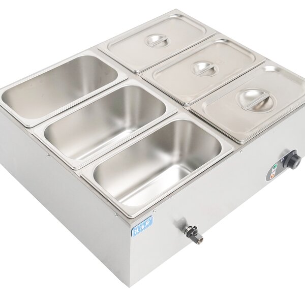 Bain Marie Food Warmer - Manufacturer - 6-Pan Commercial Electric Large Capacity