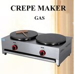 Crepe Maker Machine - Manufacturer - 2-Plate Gas Professional Industrial Non Stick