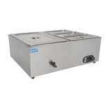 Bain Marie Food Warmer - Manufacturer - 4-Pan Electric with Temperature Control & Lid