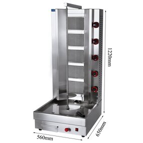 Shawarma Grill Machine - Manufacturer - Gas 5-burner Commercial Automatic Kebab Doner