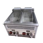 Gas Deep Fryer - Manufacturer - Commercial Stainless Steel Double Tanks Temp-Control