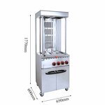 Vertical Shawarma Grill - Manufacturer - Commercial Gas Barbecue Automatic Rotation