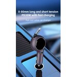 Retractable Car Charger - Manufacturer - 30W USB-C PD K2 ABS Charging Hub for Phones
