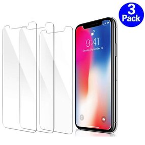 iPhone Tempered Glass - Manufacturer - 3 Pack 9H Anti Fingerprint 13 12 Screen
