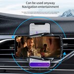 Auto Clamping Car Charger - Manufacturer - 15W Fast Wireless Phone Mount Holder C2