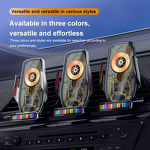 Wireless Car Charger - Manufacturer - 15W R20 Air Vent 360° Rotation RGB Touch Sensor