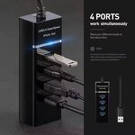 USB 3.0 HUB Splitter - Manufacturer - 1.2m 4 Ports Superspeed Desktop PC Laptop