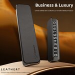 Parking Plate Manufacturer - Premium Luxury Leather and Alloy Car Temporary with Privacy Protection Mobile Number Display