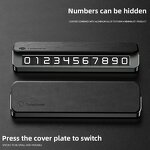 Parking Plate Manufacturer - Premium Luxury Leather and Alloy Car Temporary with Privacy Protection Mobile Number Display