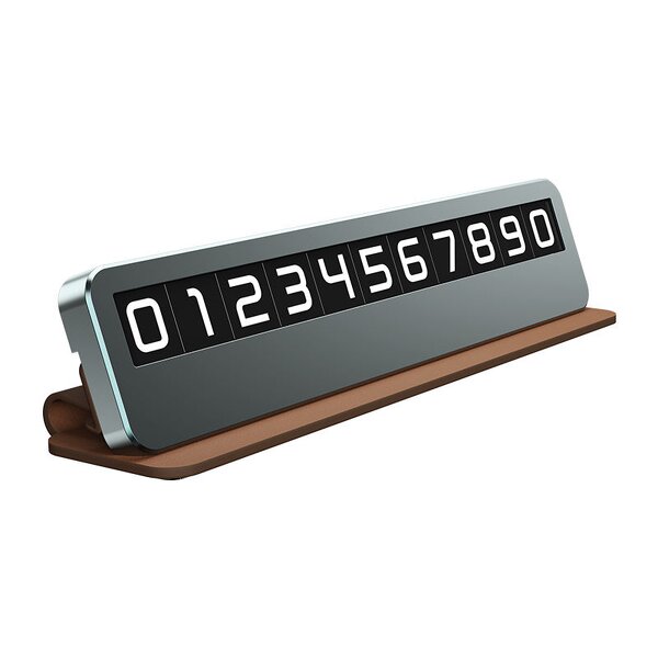Parking Plate Manufacturer - Premium Luxury Leather & Alloy Car Temporary Privacy Protected Mobile Number Display