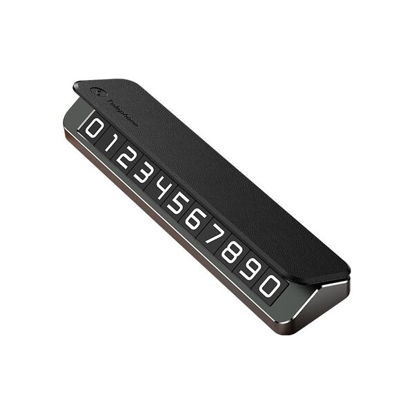 Parking Plate Manufacturer - Premium Luxury Leather and Alloy Car Temporary with Privacy Protection Mobile Number Display