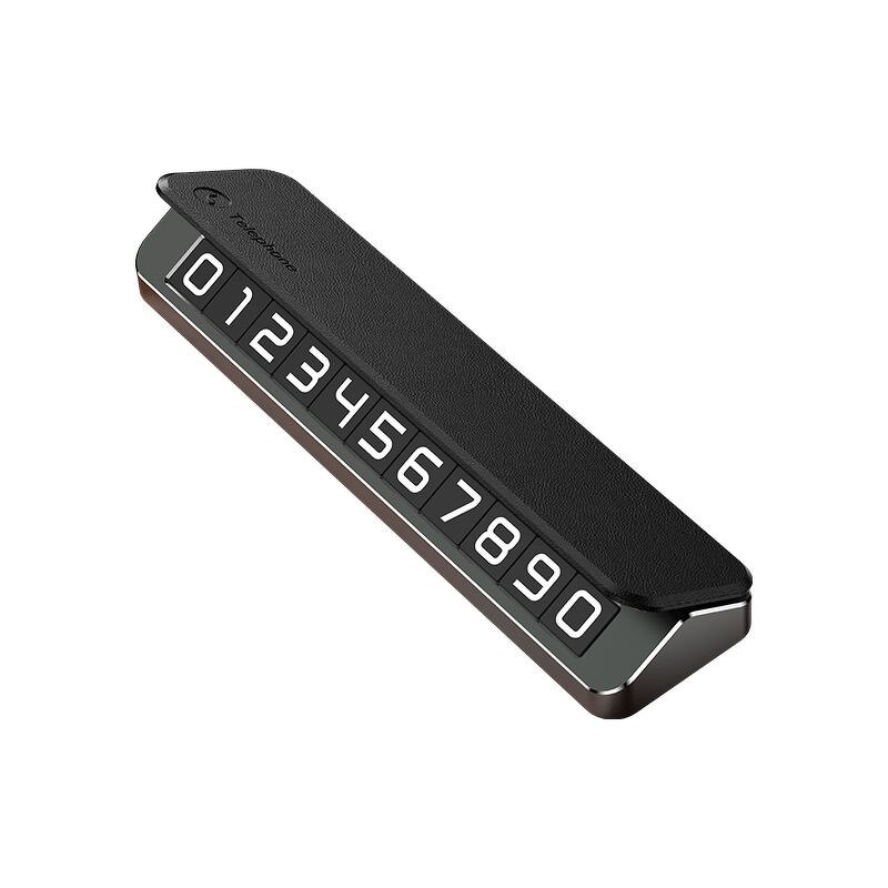 Parking Plate Manufacturer - Premium Luxury Leather and Alloy Car Temporary with Privacy Protection Mobile Number Display