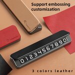 Parking Plate Manufacturer - Premium Luxury Leather and Alloy Car Temporary with Privacy Protection Mobile Number Display