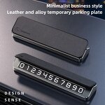 Parking Plate Manufacturer - Premium Luxury Leather and Alloy Car Temporary with Privacy Protection Mobile Number Display
