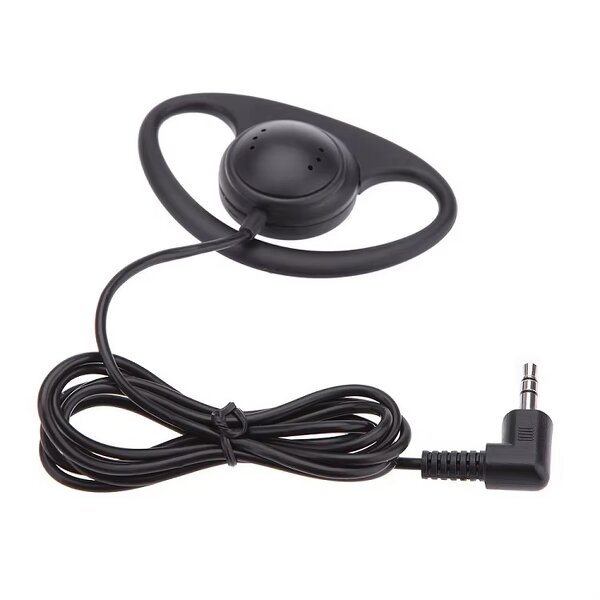 Earphone Manufacturer - One Ear D Shape Ear-hook Wired 25mm Mono 3.5 Jack Tour Guide Headset
