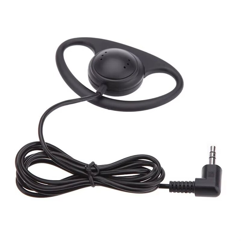 Earphone Manufacturer - One Ear D Shape Ear-hook Wired 25mm Mono 3.5 Jack Tour Guide Headset