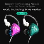Wired Earphones Manufacturer - KZ ZST X 1BA+1DD Hybrid HIFI Bass In-Ear Monitor Noise Cancelling Sport