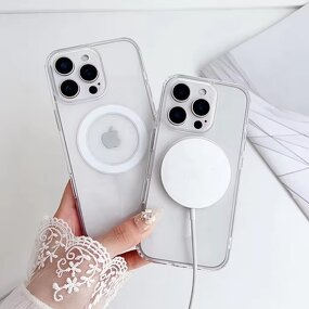 Phone Case Manufacturer - Strong Magnetic Wireless Charging Transparent Shockproof for iPhone 17 to 13 Pro Max