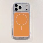 Phone Cover Manufacturer - Wireless Charging TPU PC Strong Magnetic Orange for iPhone 17 Pro Max to 13