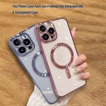 Magnetic Phone Case Manufacturer - Transparent Electroplated TPU Bumper Wireless Charging for iPhone 17 to 12 Pro Max
