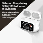 Headset Manufacturer - A9PRO Type-c Smart Touch Screen LED Display ENC ANC Noise Cancelling TWS LCD